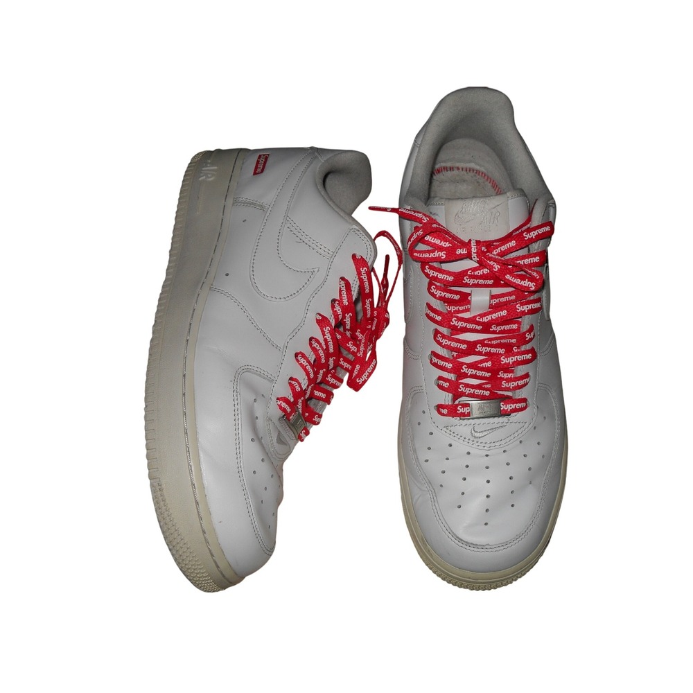Nike Air Force 1 AF1 Supreme‎ White Sneakers Mens Shoes Size 11 No Insoles